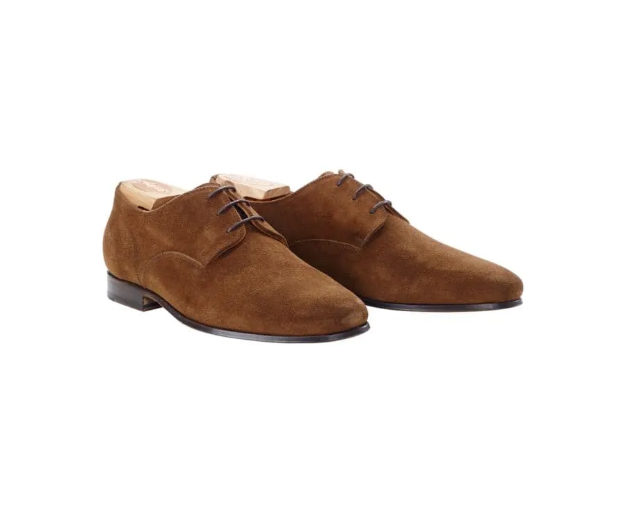 Havana Suede Derby Shoes - Rubber sole - BISHTON