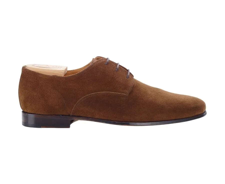 Havana Suede Derby Shoes - Rubber sole - BISHTON