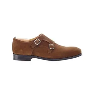 Havana Suede Double Buckle Shoes - CHIGWELL