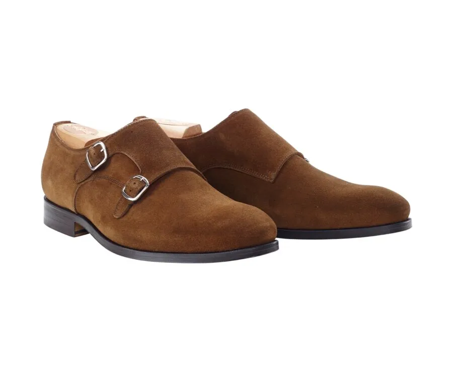 Havana Suede Double Buckle Shoes - CHIGWELL