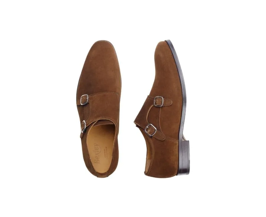 Havana Suede Double Buckle Shoes - CHIGWELL