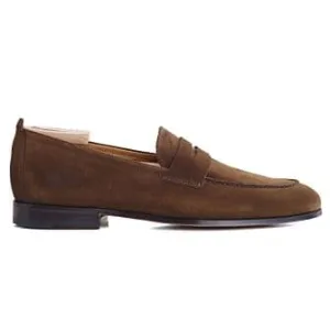 Havana Suede Men&#039;s penny loafers - CEVIO