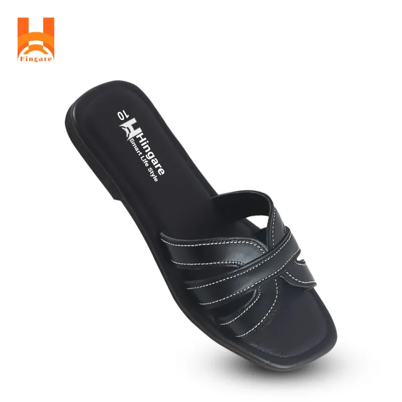 Hingare Genuine Leather Flats Women Sandal Cross Strap Ladies Shoes