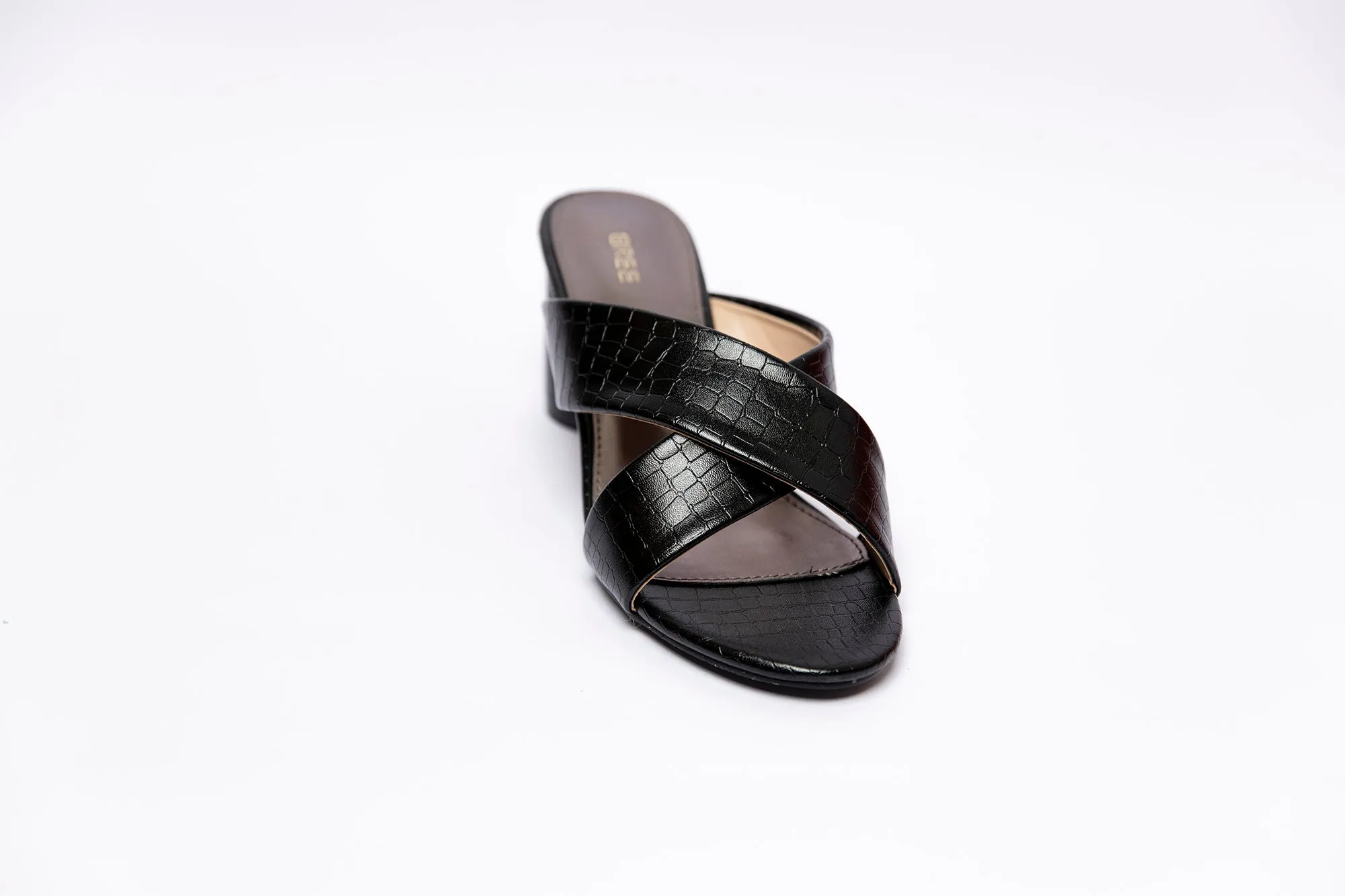 Holographic Cross Strap - Mules