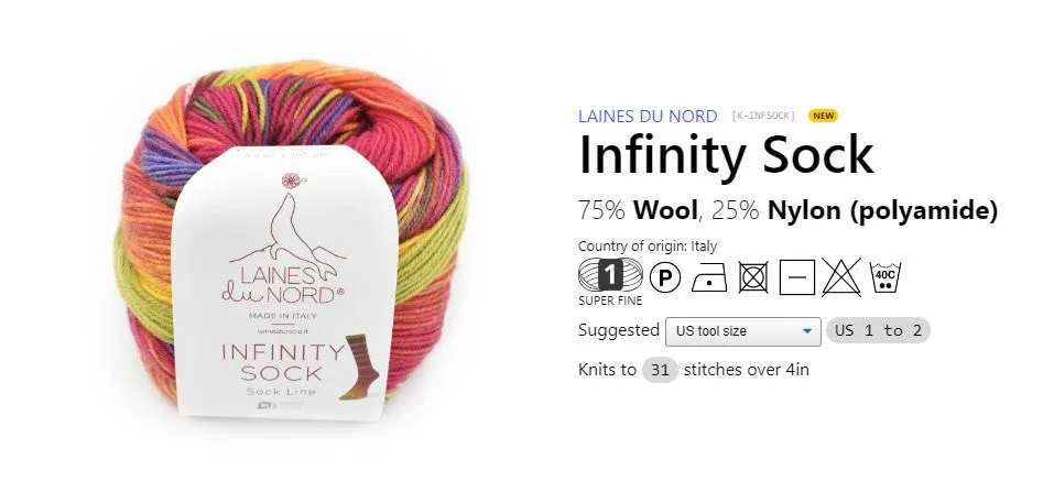 INFINITY SOCK - LAINES DU NORD