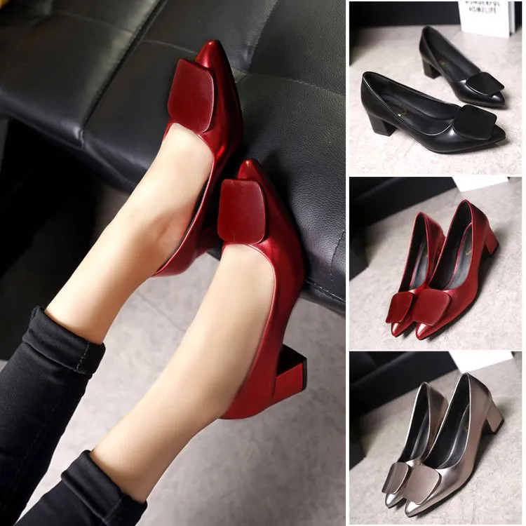 INSTOCK- Women's high-heeled pointed toe shallow mouth casual