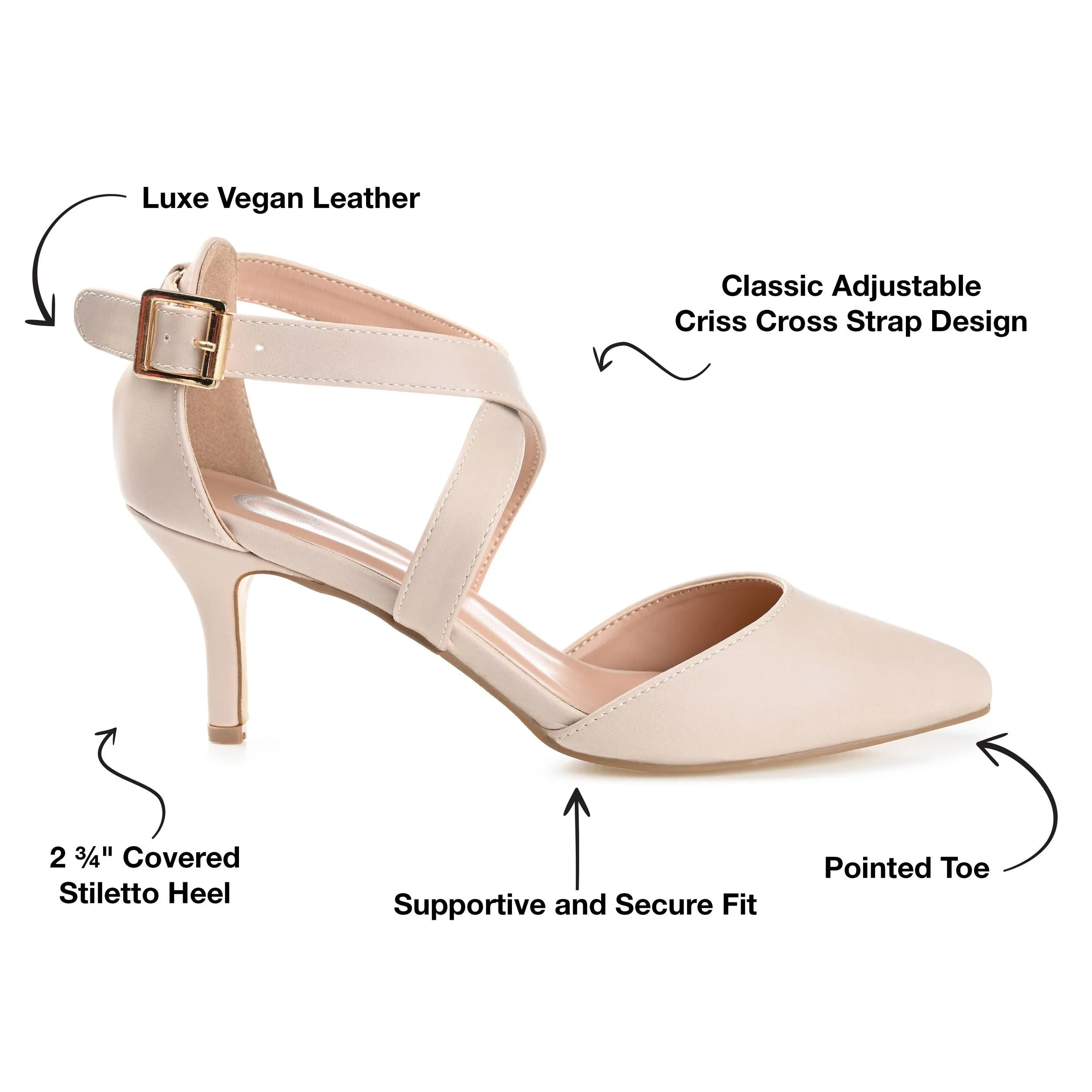 Journee Collection - Women's Riva Pump: Nude