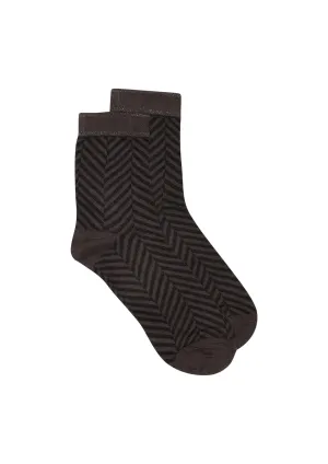 Kaila Short Sock Brown