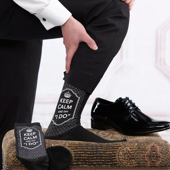 Keep Calm and Say I Do Grooms Socks - Discontinued