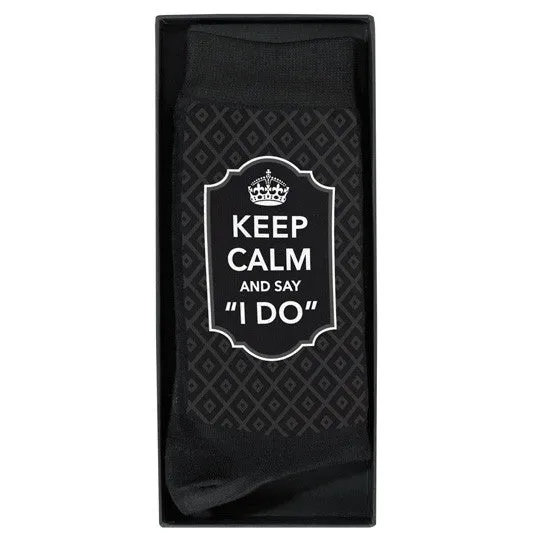 Keep Calm and Say I Do Grooms Socks - Discontinued