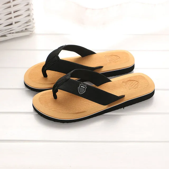 KESMALL New Arrival Summer Men Flip Flops High Quality Beach Sandals Non-slide Male Slippers Zapatos Hombre Casual Shoes