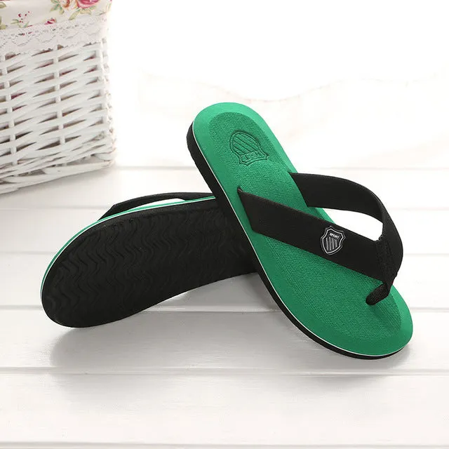 KESMALL New Arrival Summer Men Flip Flops High Quality Beach Sandals Non-slide Male Slippers Zapatos Hombre Casual Shoes