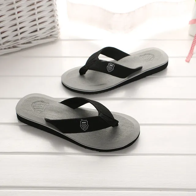 KESMALL New Arrival Summer Men Flip Flops High Quality Beach Sandals Non-slide Male Slippers Zapatos Hombre Casual Shoes