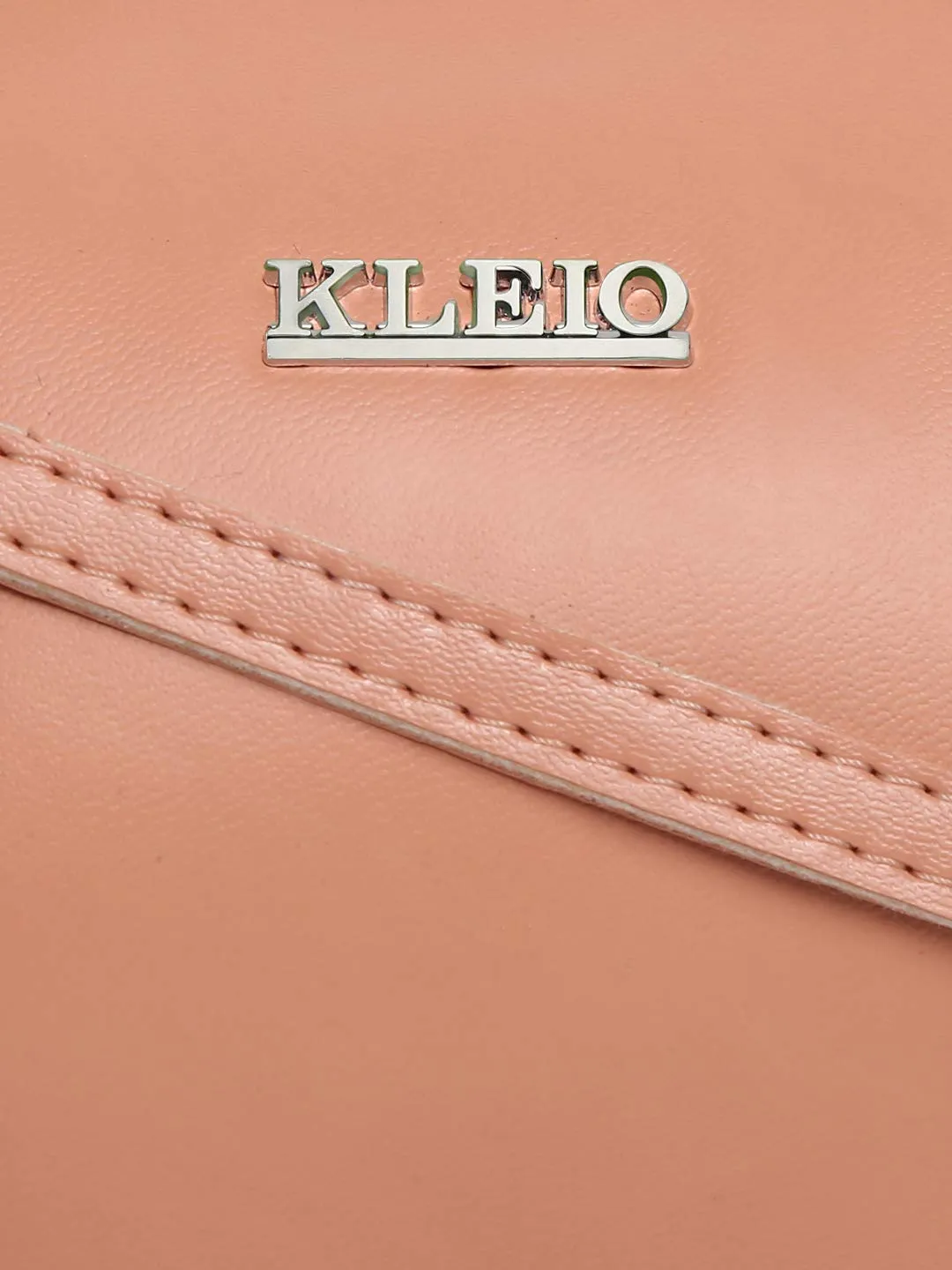 KLEIO Small Round Cross-Body Side Sling Hand Bag for Girls Women (HO8015KL-PE_Peach)