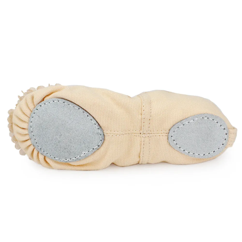 Little Girl's Soft Canvas Flower Ballet Shoes