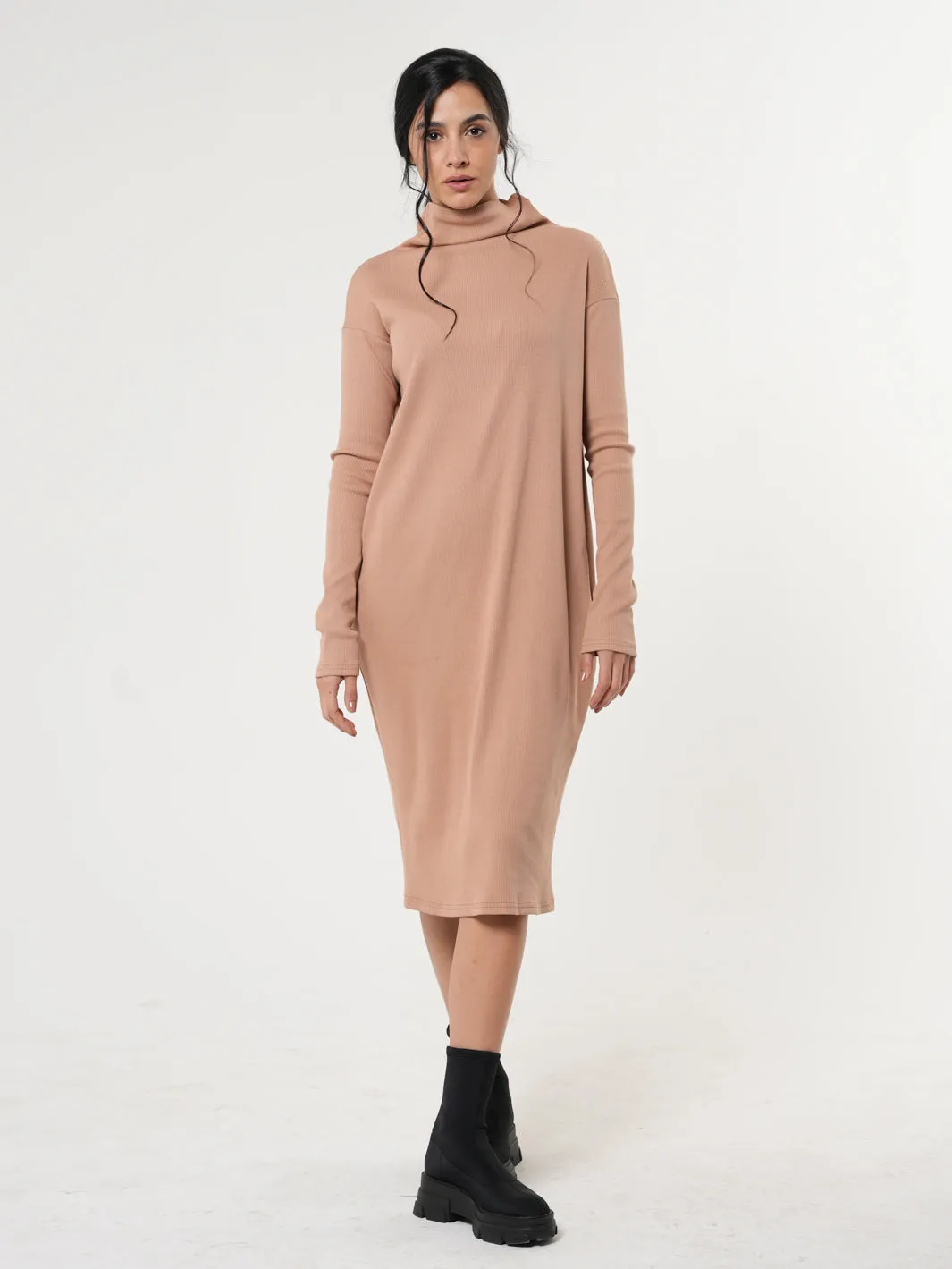 Long Sleeve Ribbed Dress