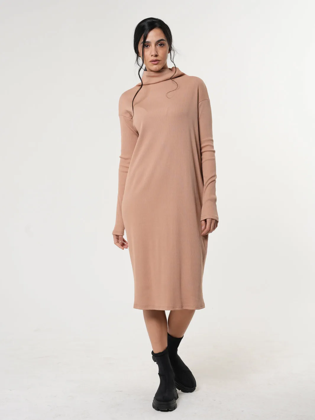 Long Sleeve Ribbed Dress