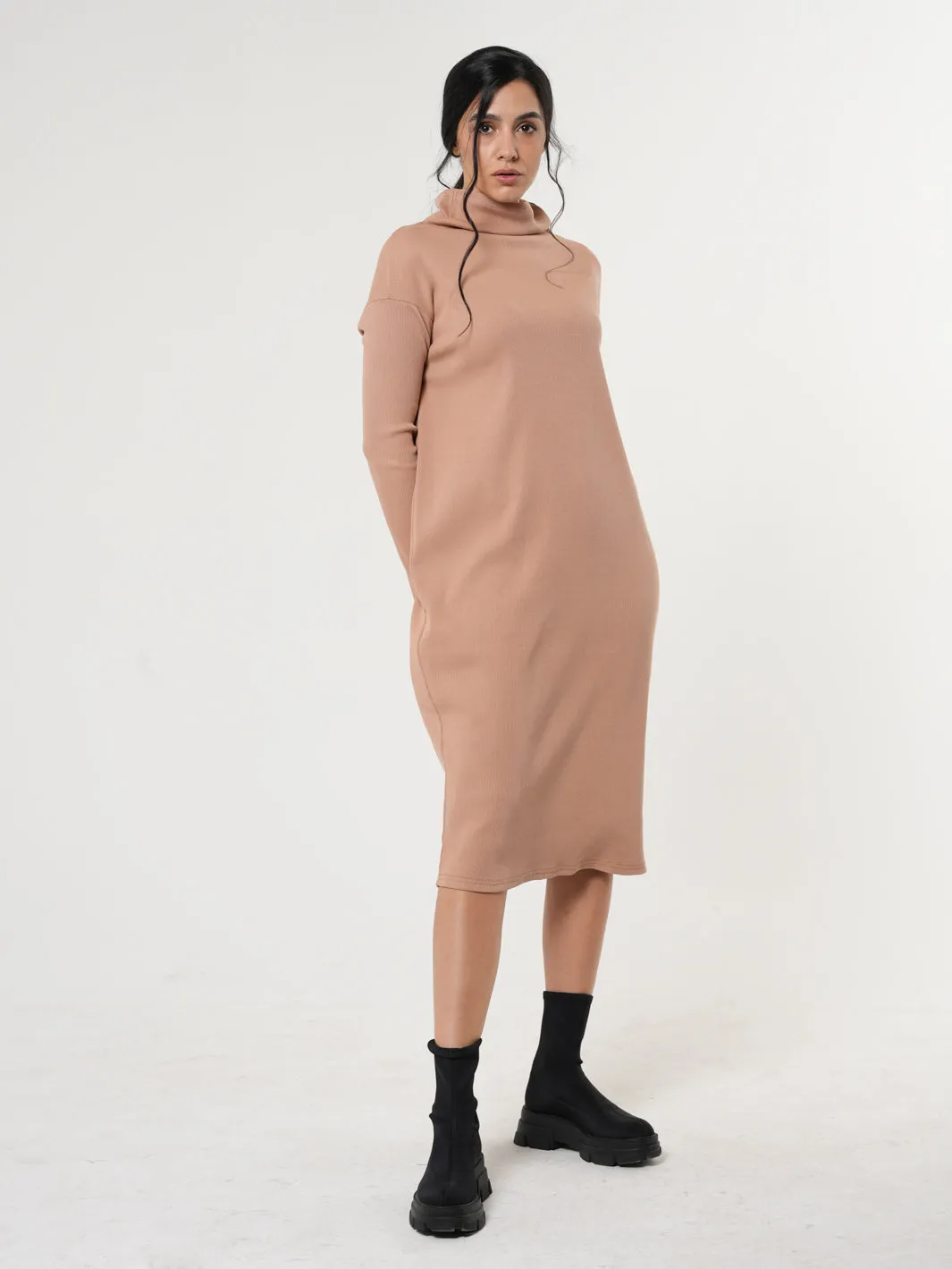 Long Sleeve Ribbed Dress