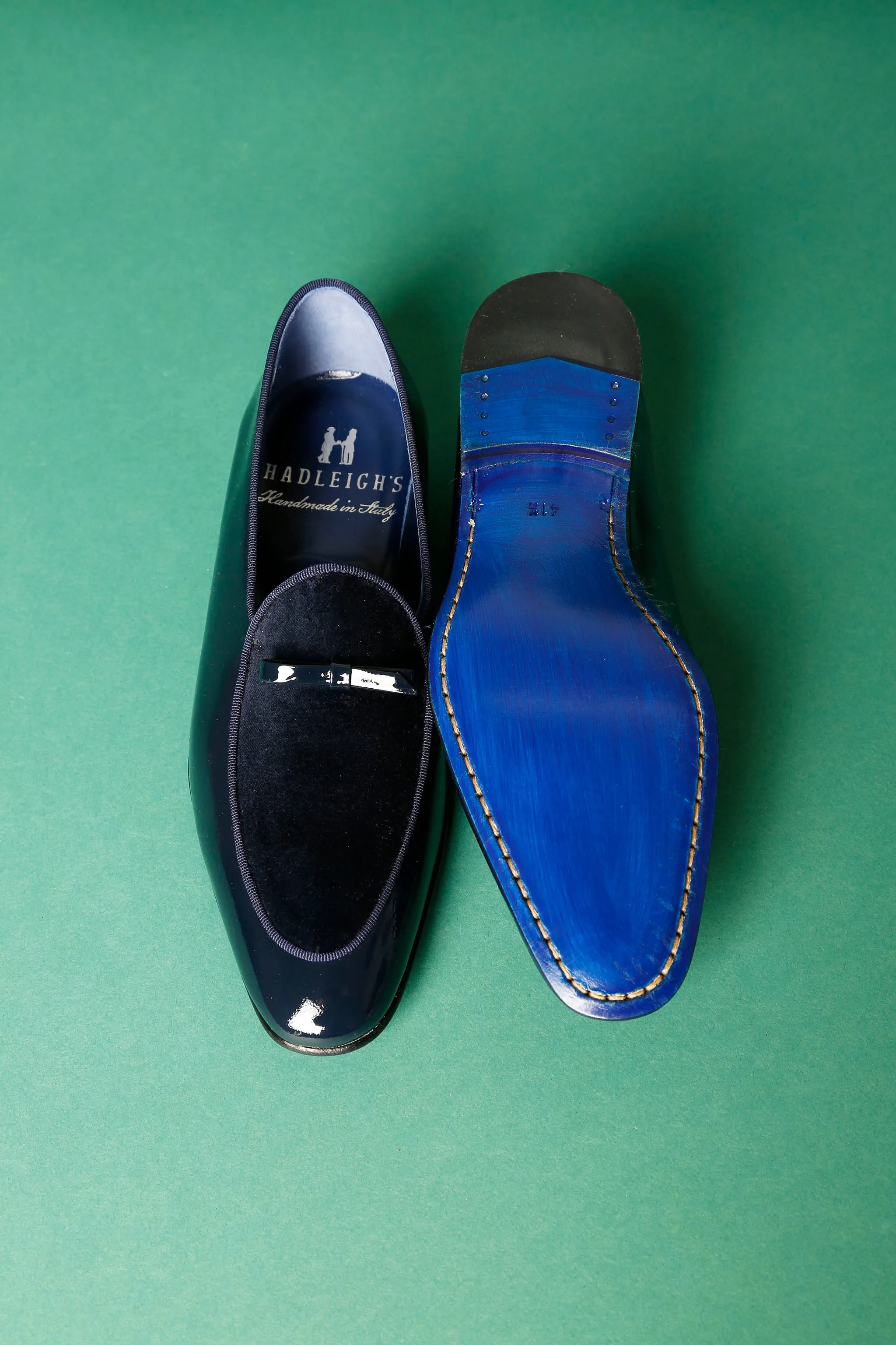 Luis Slipper in Blue Patent