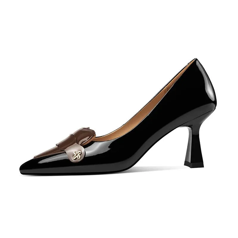 LuxeCroco Pointed Toe Low-med Heels