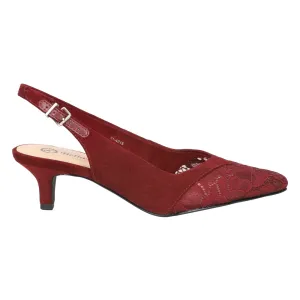 Marquette Kitten Heel Sling Back Pumps