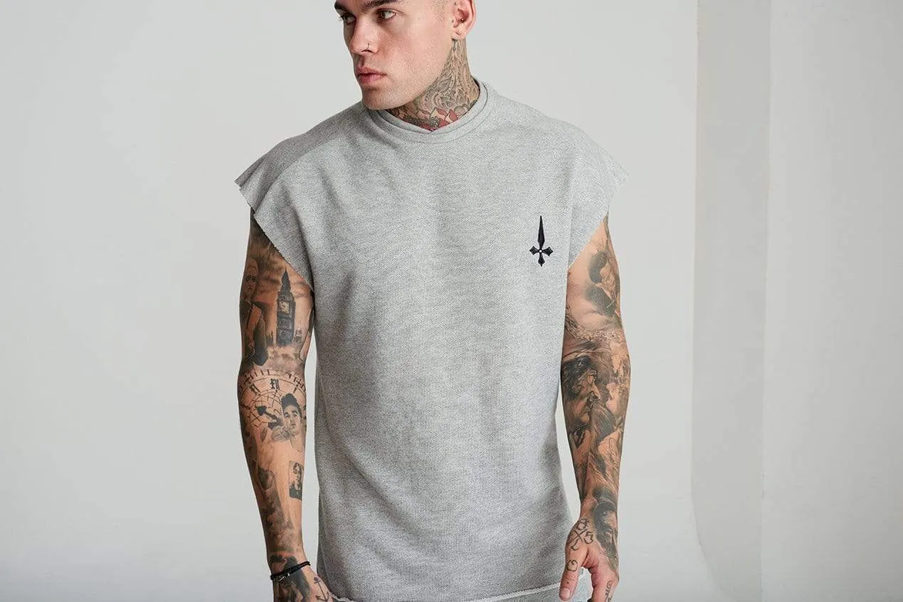 Men's Cut Off Training Sweatshirt - Grey