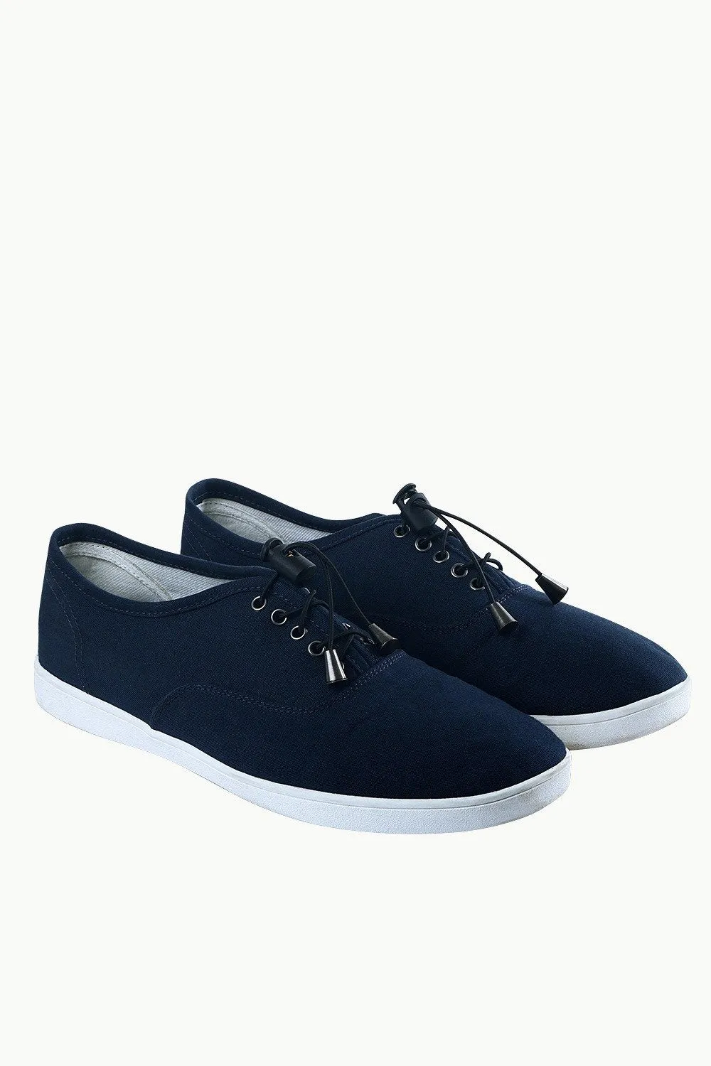 Men's Elastic Tassel Navy Boat Shoes