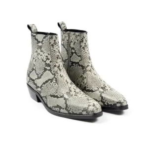 Men's Richards Boot - Grey Snakeskin