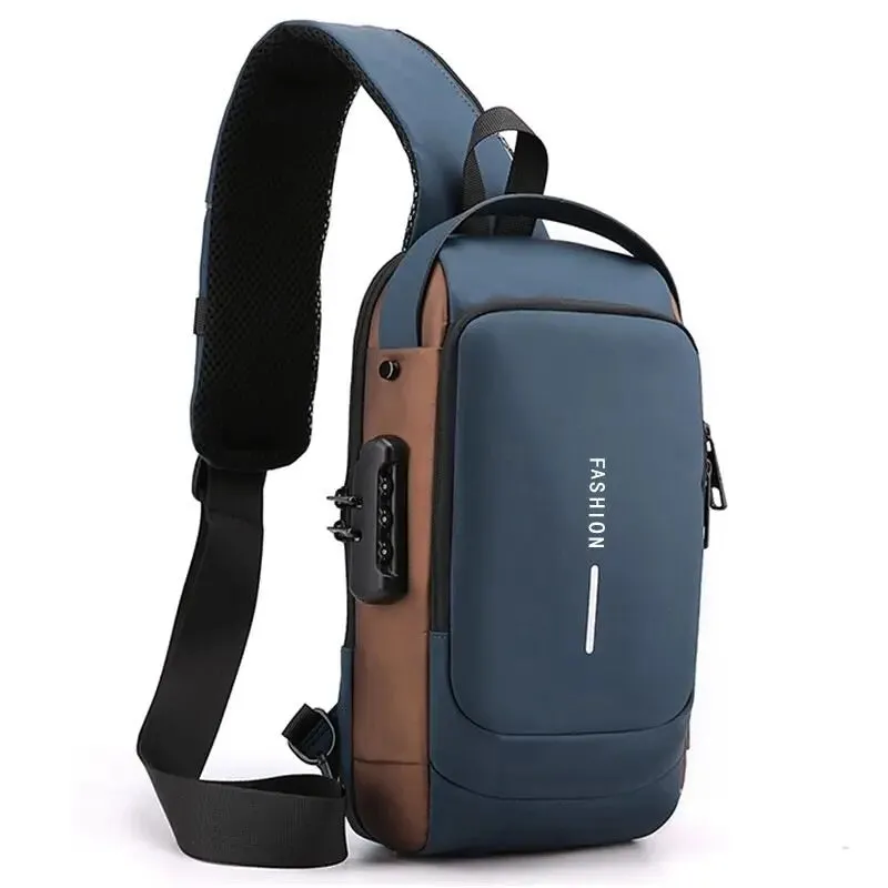 Men's USB Shoulder Bag Crossbody