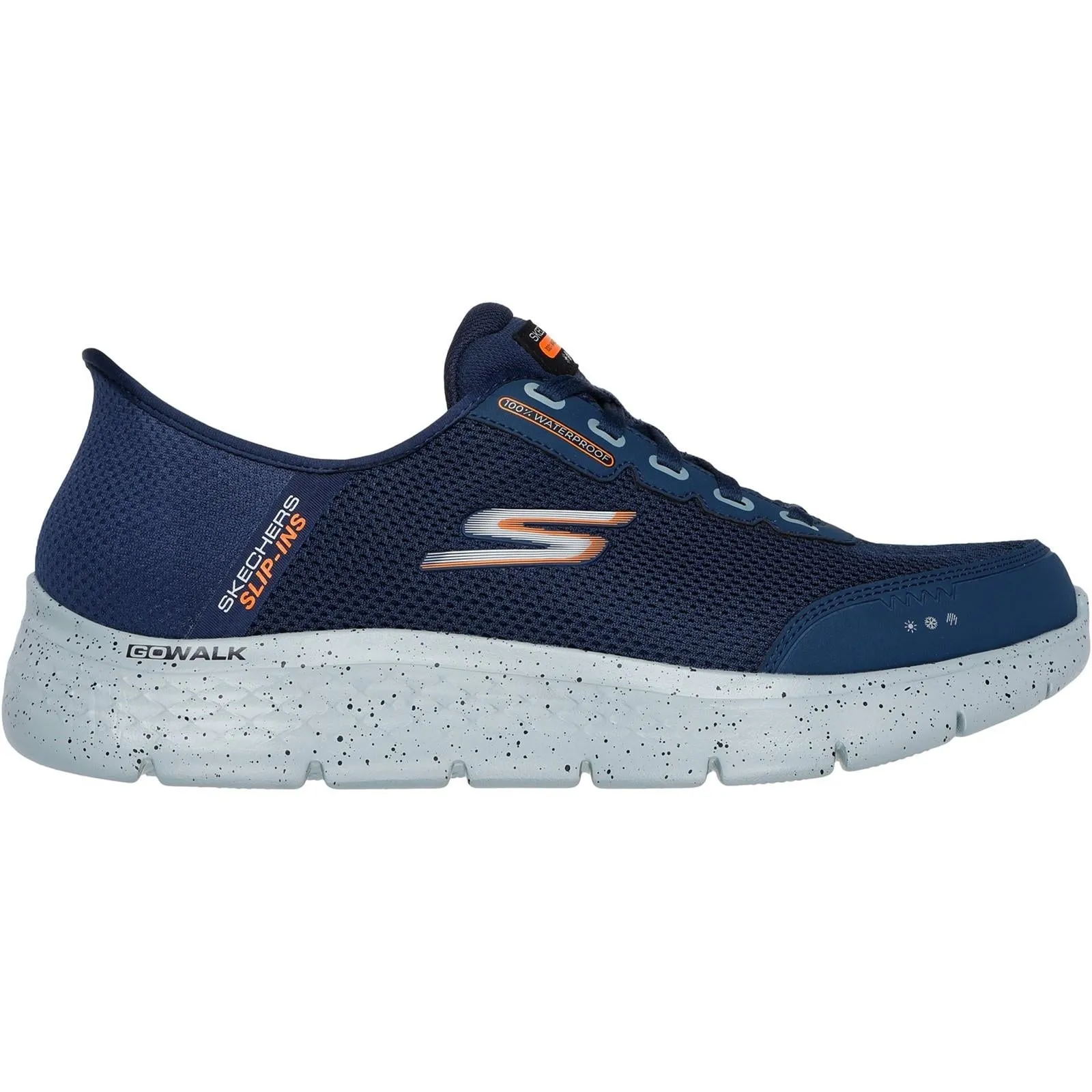 Men's Wide Fit Skechers 216330 Slip-ins Go Walk Flex 100% Waterproof Trainers