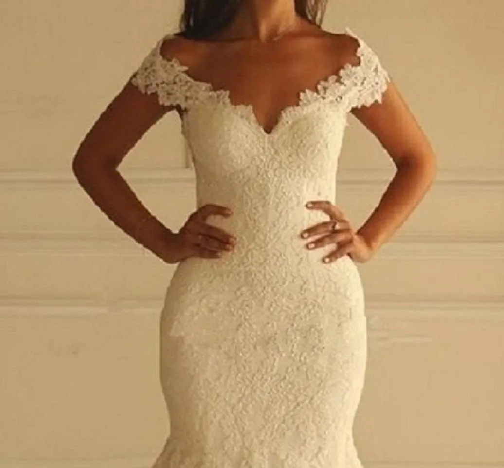 Mermaid Lace Wedding Dress at Bling Brides Bouquet- Online Bridal Shop