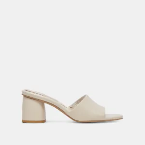 MINNY DRESS HEELS IVORY LEATHER