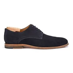 Navy Suede Derby Shoes - Leather outsole - HILPERTON