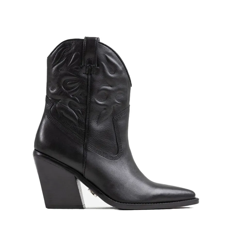 New Kole Black Low Western Boots