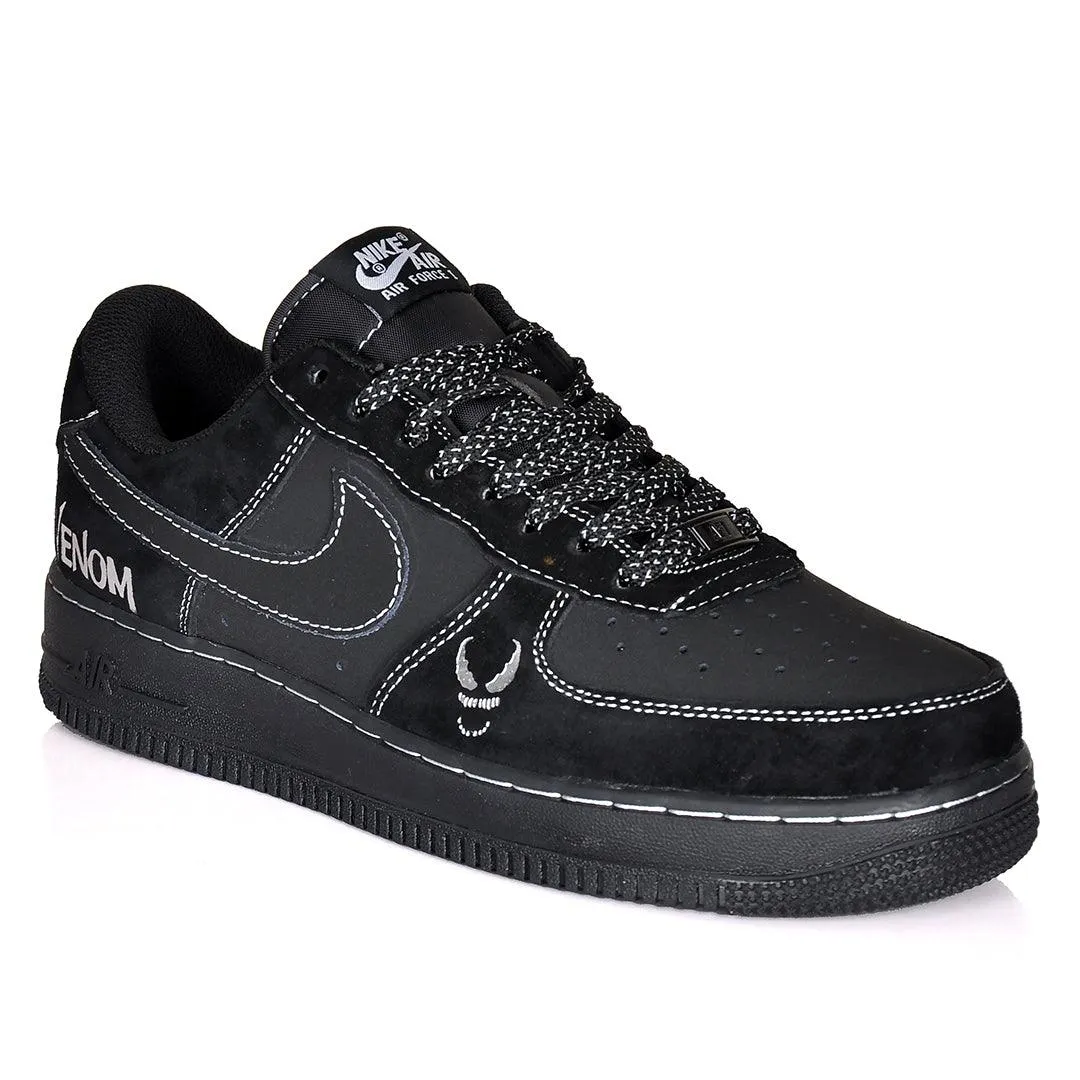 NK 1 Low N7 LV8 Utility Venom Suede Patterned Sneakers - Black