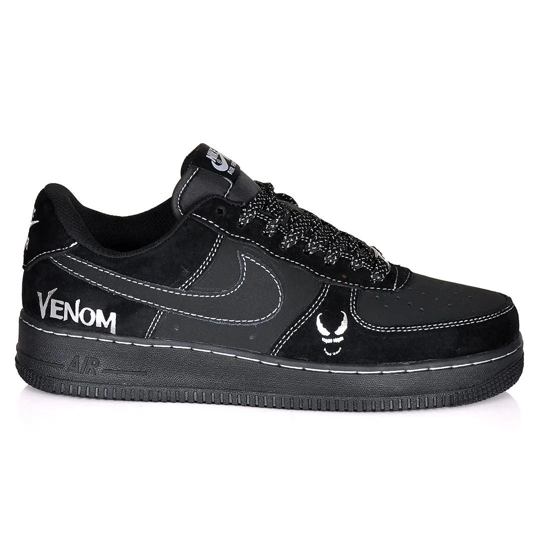 NK 1 Low N7 LV8 Utility Venom Suede Patterned Sneakers - Black