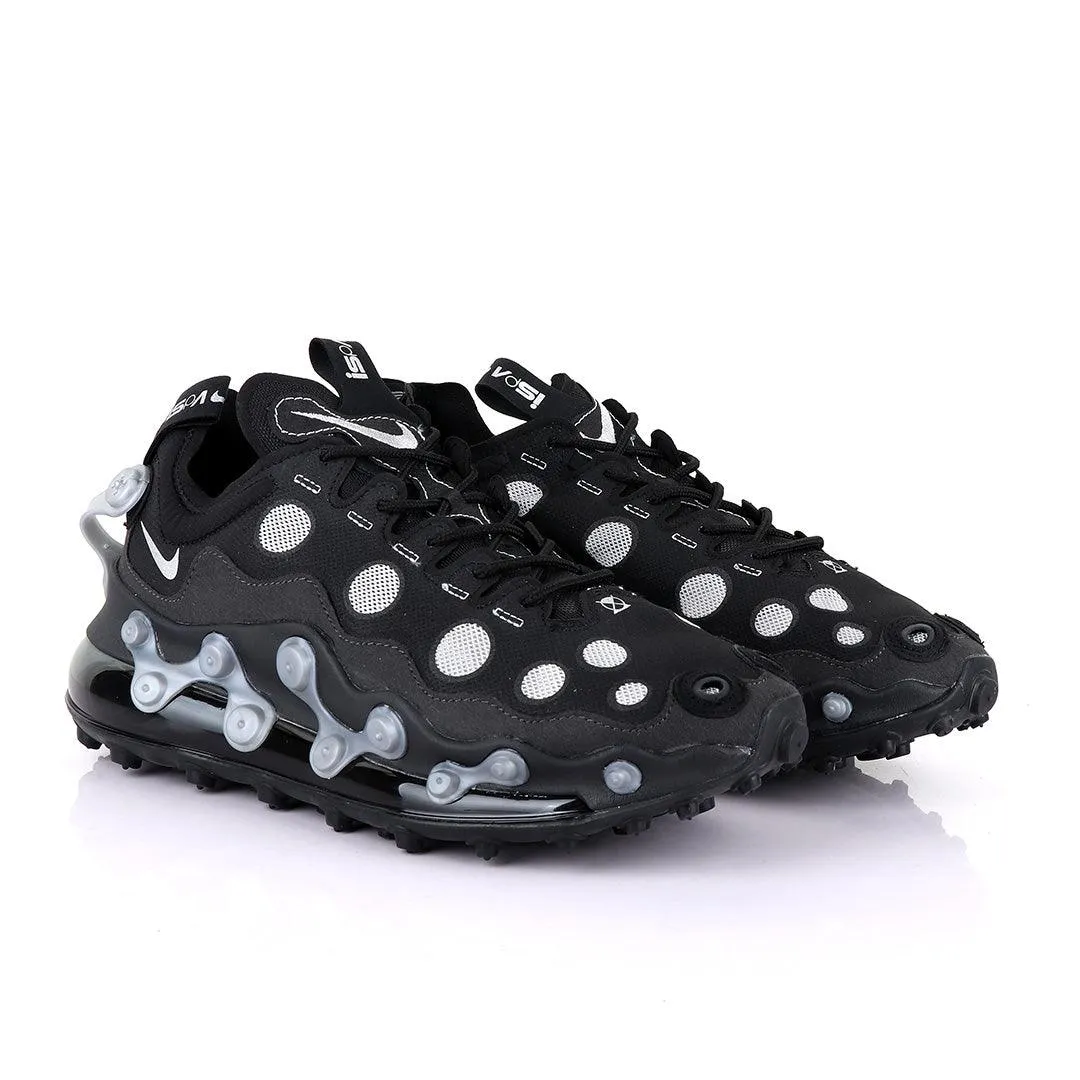 NK ISPA AIRMAX 720 ADAPT White POKA DOT Black SNEAKERS