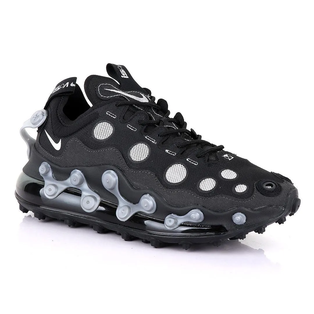 NK ISPA AIRMAX 720 ADAPT White POKA DOT Black SNEAKERS