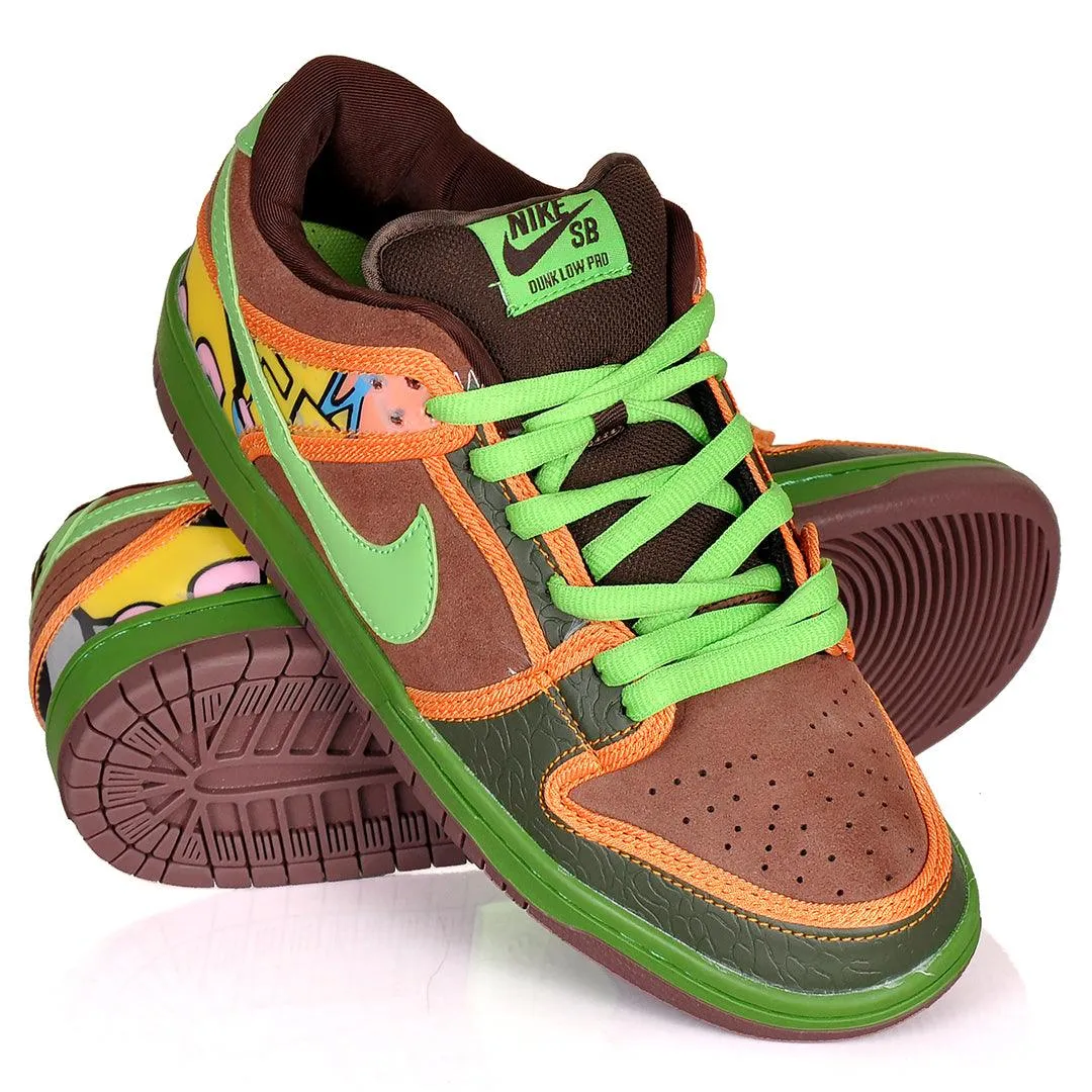 NK SB Dunk Low Pro Mixed Green Sneakers