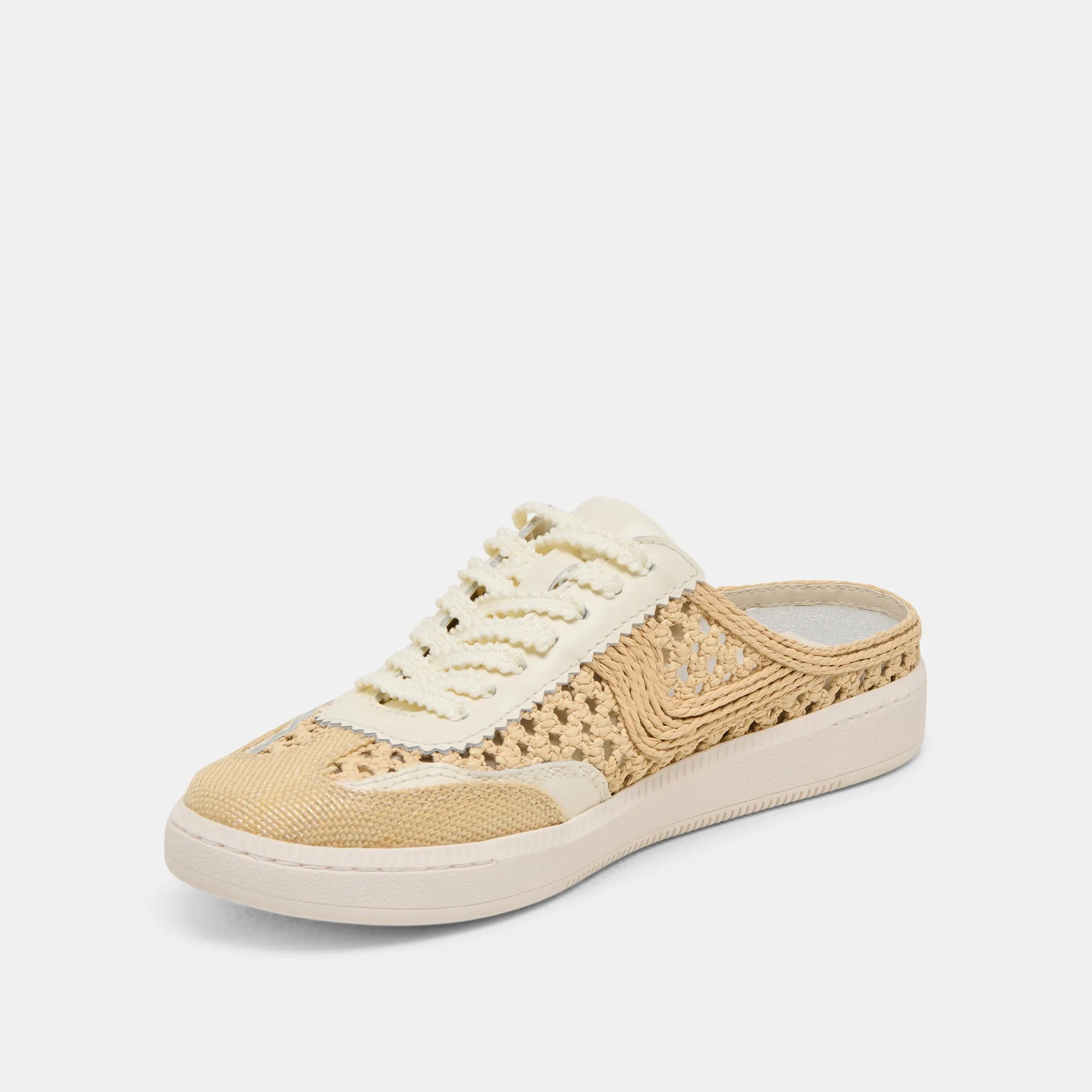 NOTICE SLIDE WOVEN SNEAKERS LT NATURAL WOVEN RAFFIA