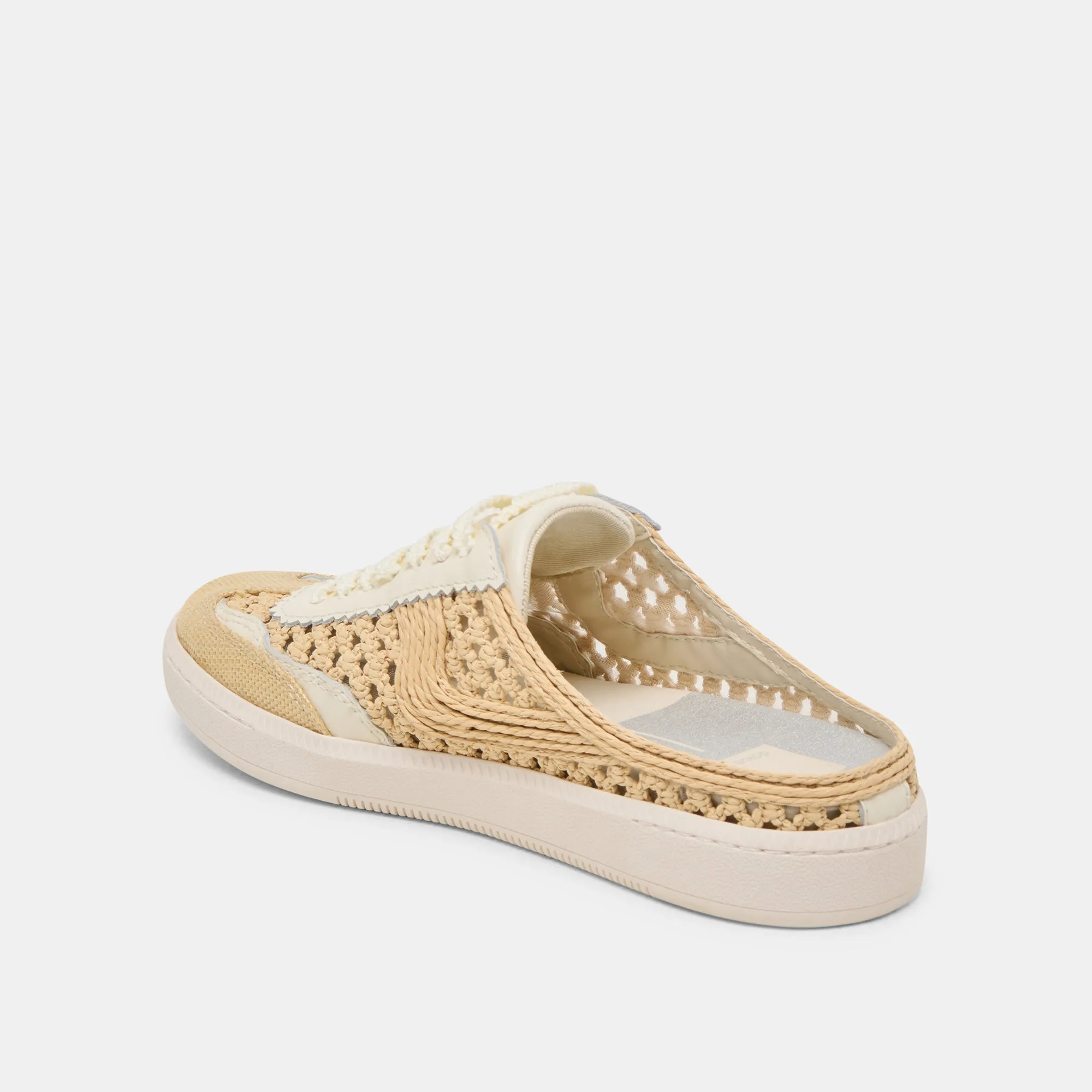 NOTICE SLIDE WOVEN SNEAKERS LT NATURAL WOVEN RAFFIA