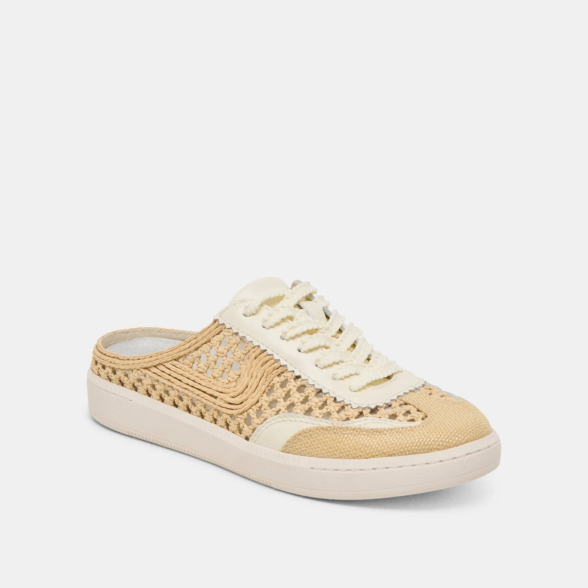 NOTICE SLIDE WOVEN SNEAKERS LT NATURAL WOVEN RAFFIA