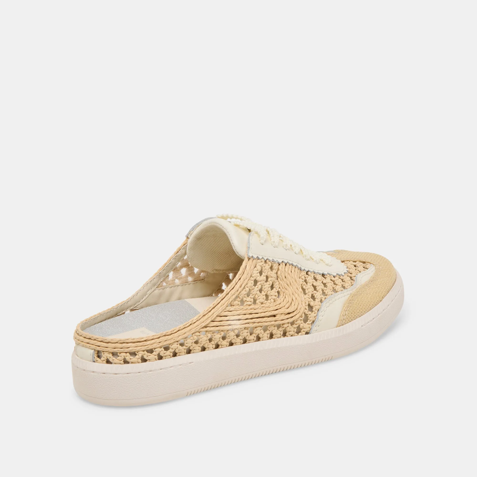 NOTICE SLIDE WOVEN SNEAKERS LT NATURAL WOVEN RAFFIA