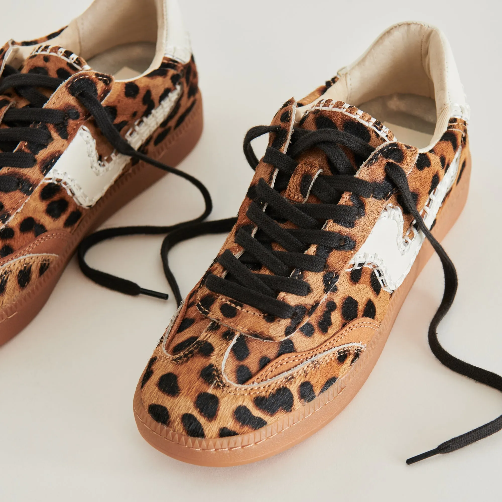 NOTICE STITCH SNEAKERS DK LEOPARD CALF HAIR - re:vita