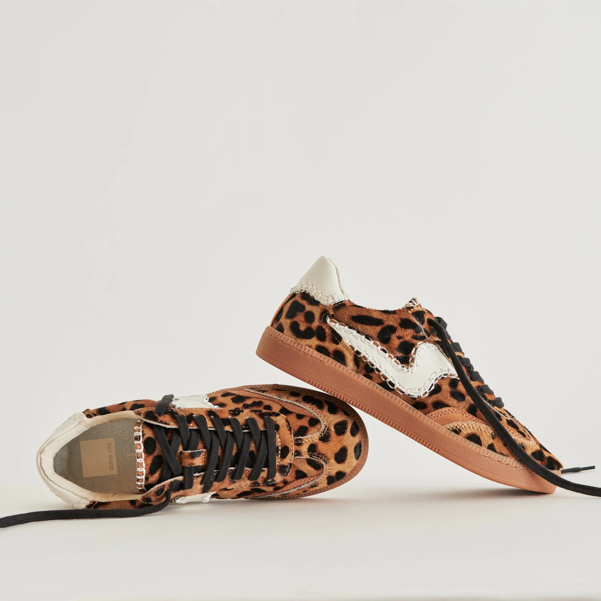 NOTICE STITCH SNEAKERS DK LEOPARD CALF HAIR - re:vita