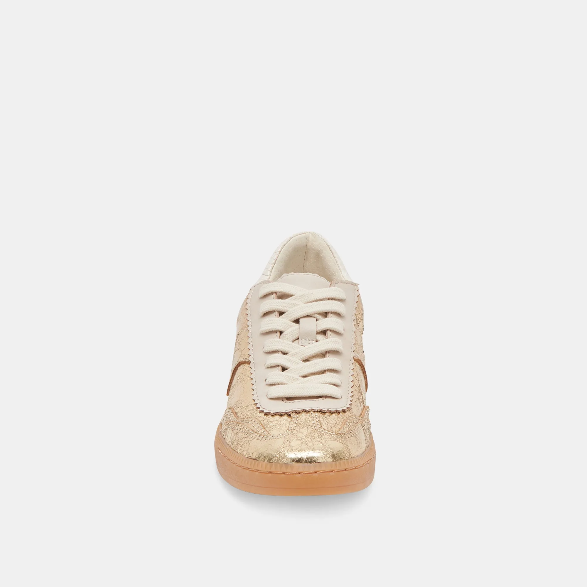 NOTICE WIDE SNEAKERS GOLD DISTRESSED LEATHER