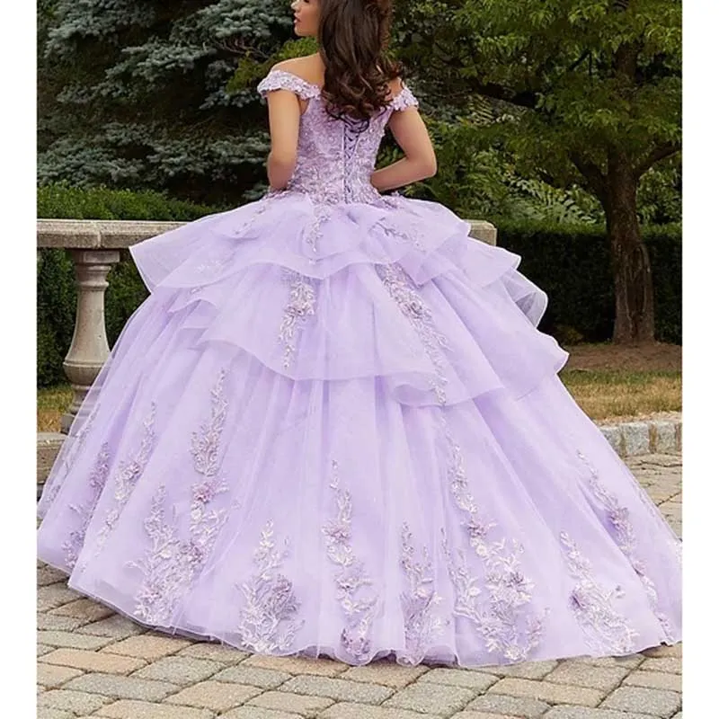 Off The Shoulder Quinceanera Dresses Appliques Ball Gowns Prom Dress