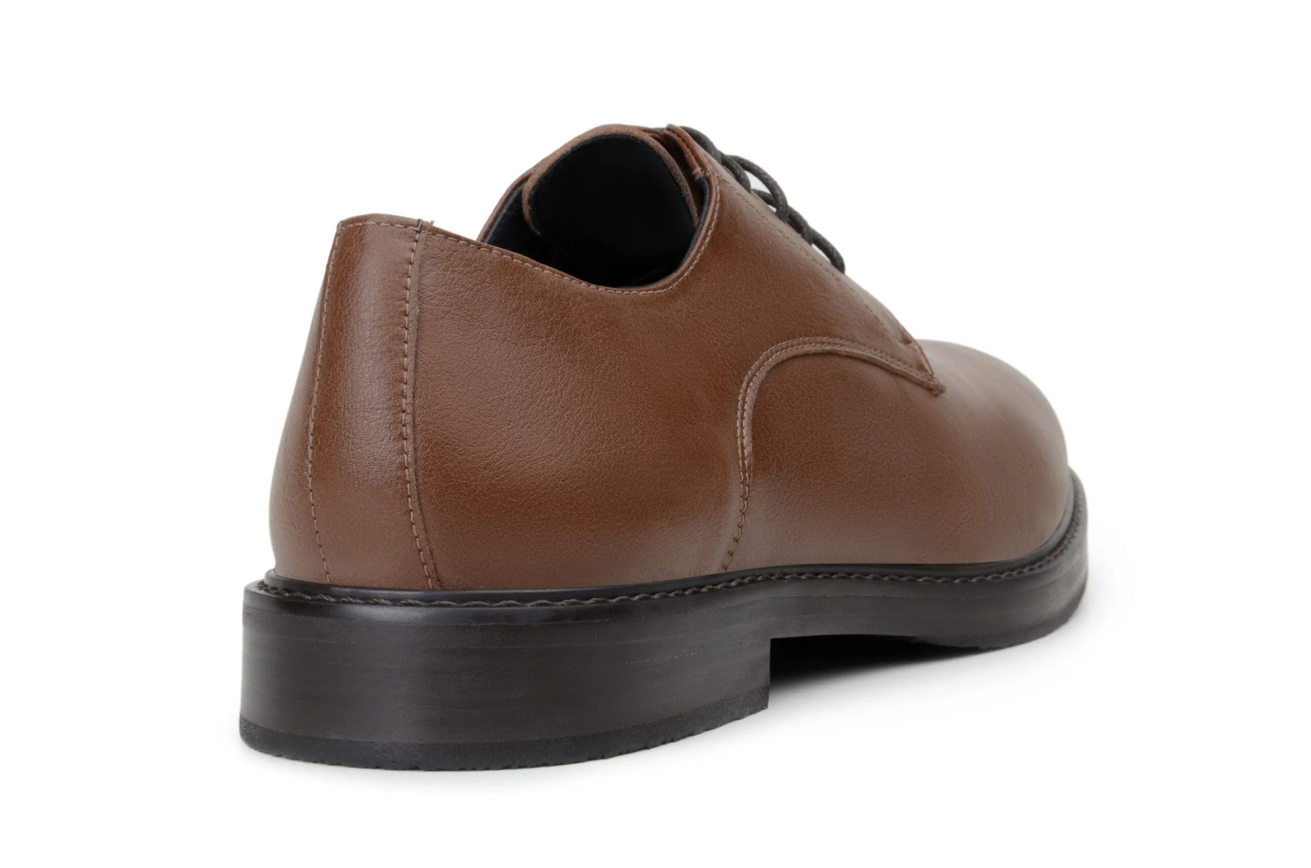 Olof Men's Vegan Leather Derby | Chestnut Brown