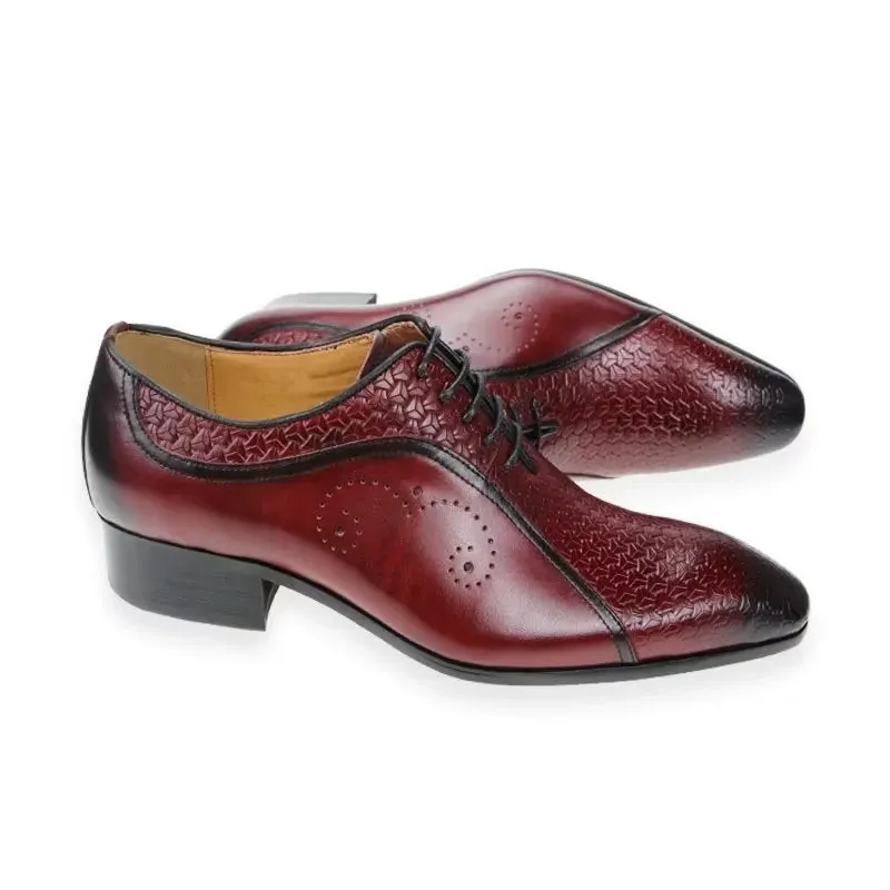 Opulent Leather LuxeBrogue Wedding Oxfords