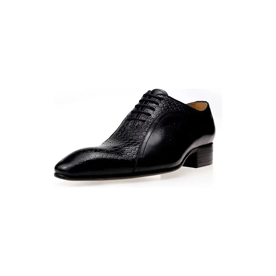 Opulent Leather LuxeBrogue Wedding Oxfords